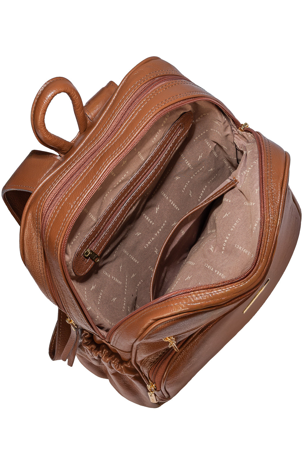 Mochila feminina de couro liso Zaya