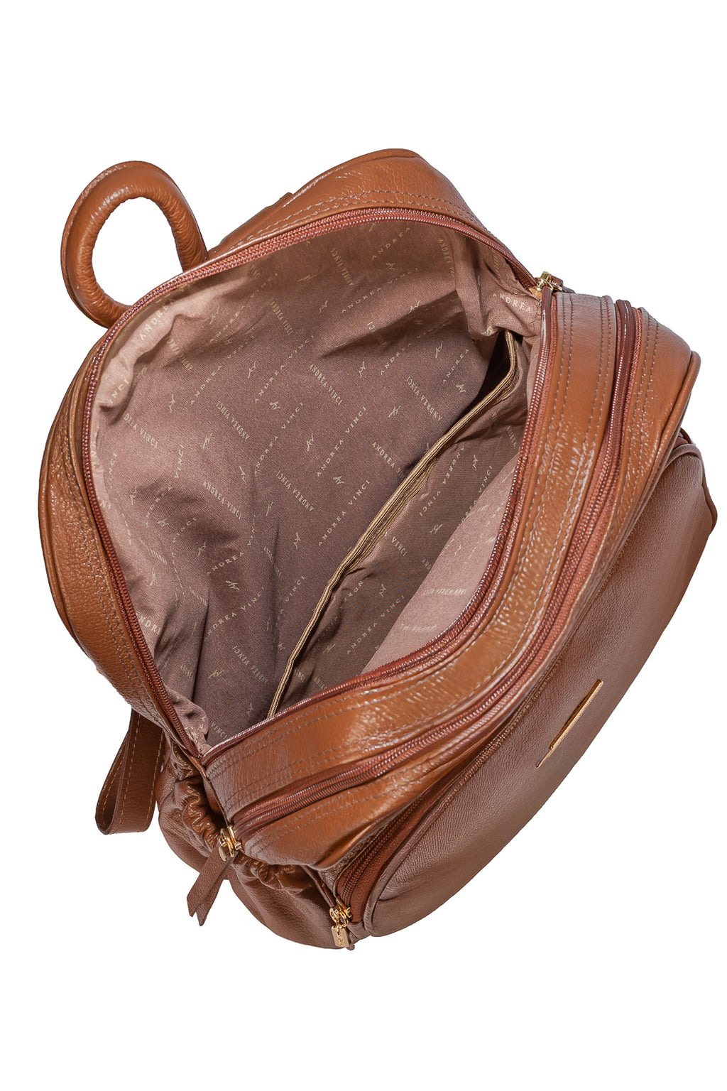 Mochila feminina de couro liso Zaya