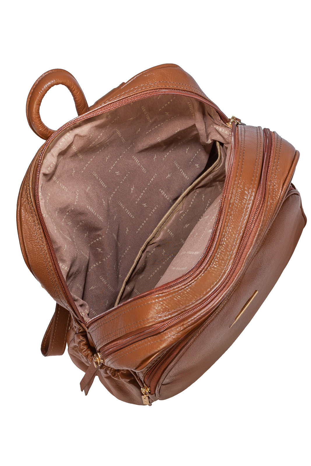 Mochila feminina de couro liso Zaya