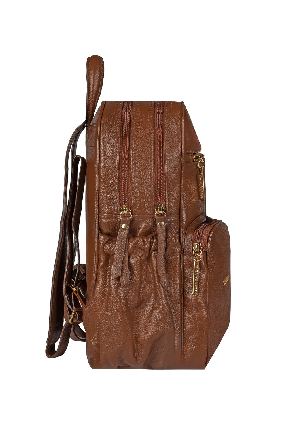 Mochila feminina de couro liso Zaya