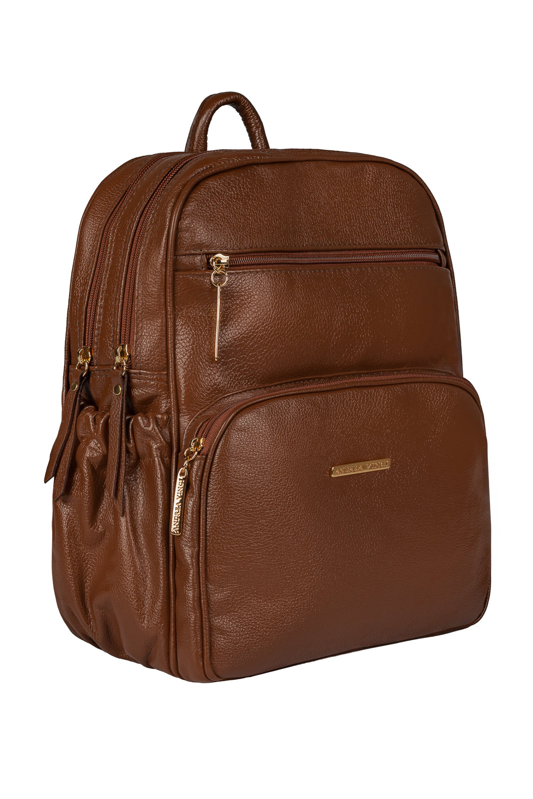 Mochila feminina de couro liso Zaya
