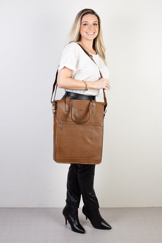 Bolsa/Pasta para notebook em couro liso Sandra