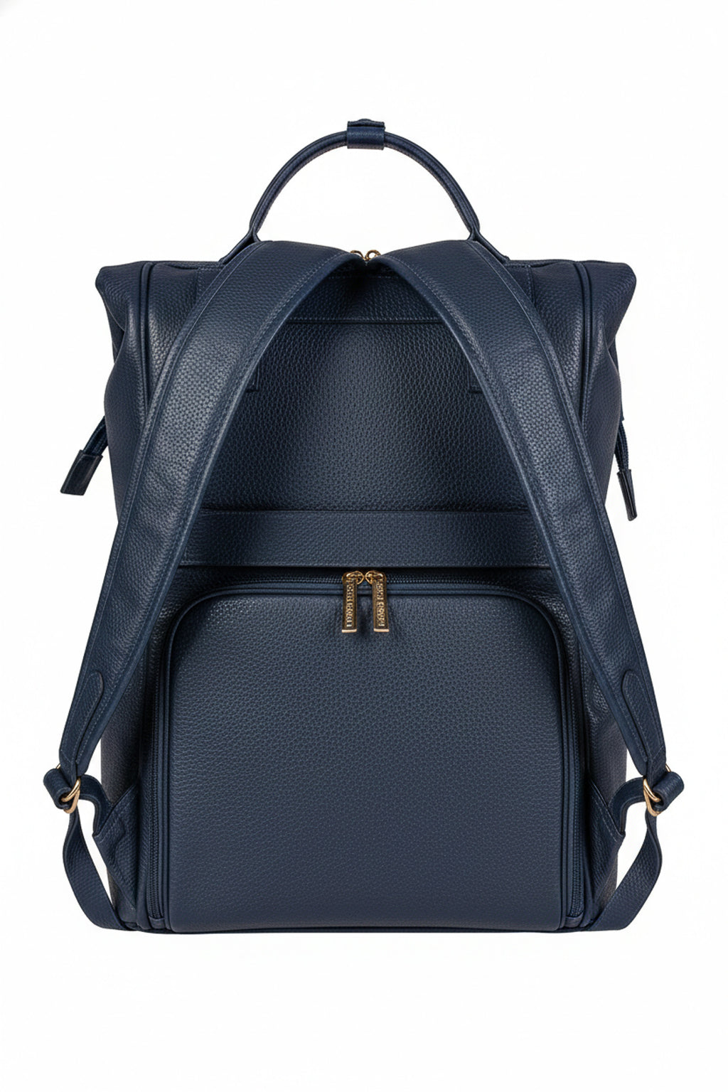 Mochila maternidade multifuncional de couro liso Vitta