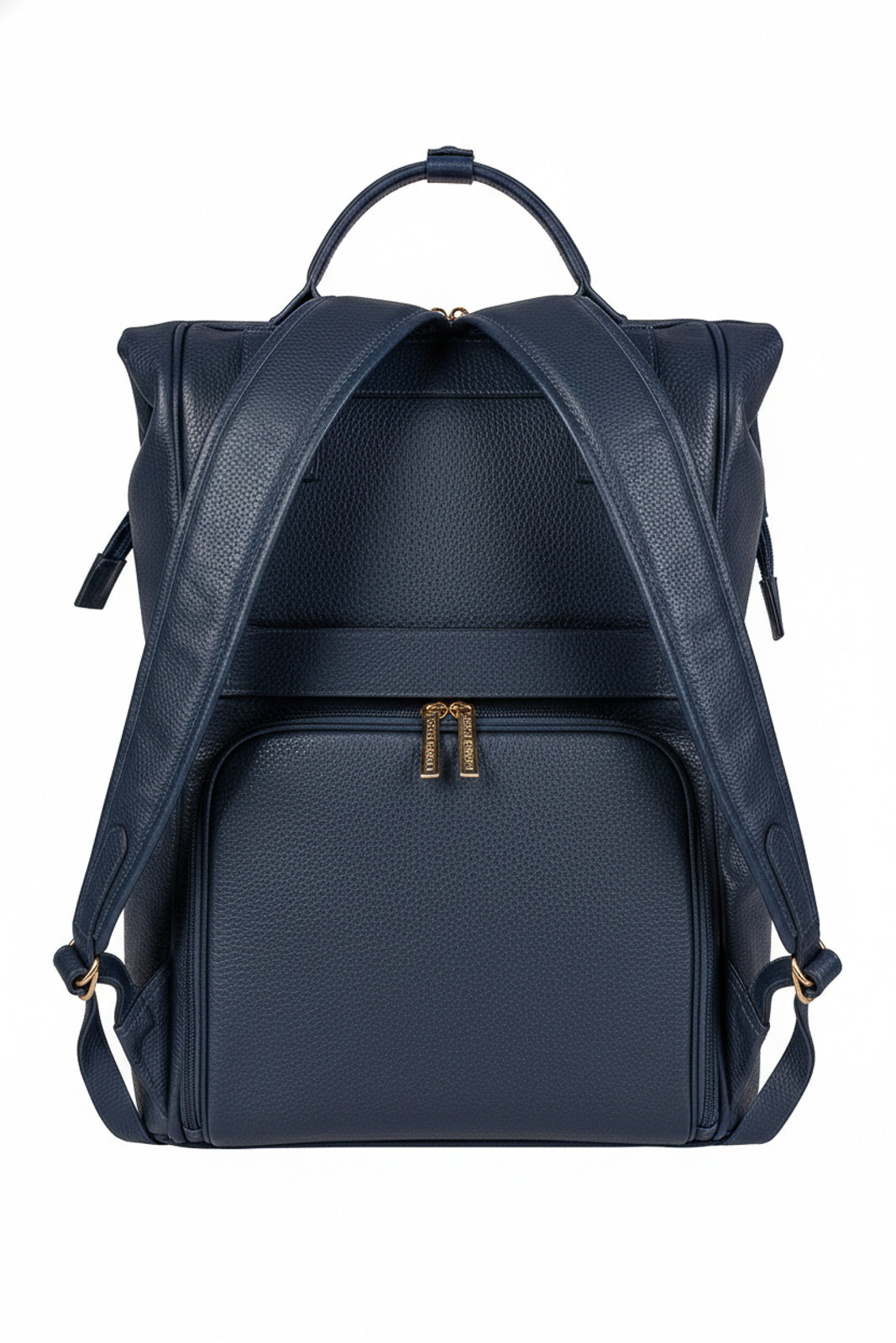 Mochila maternidade multifuncional de couro liso Vitta