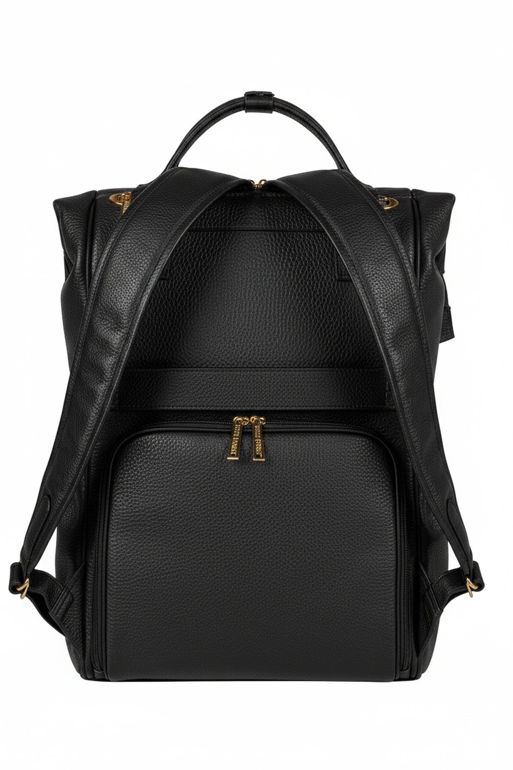 Mochila maternidade multifuncional de couro liso Vitta