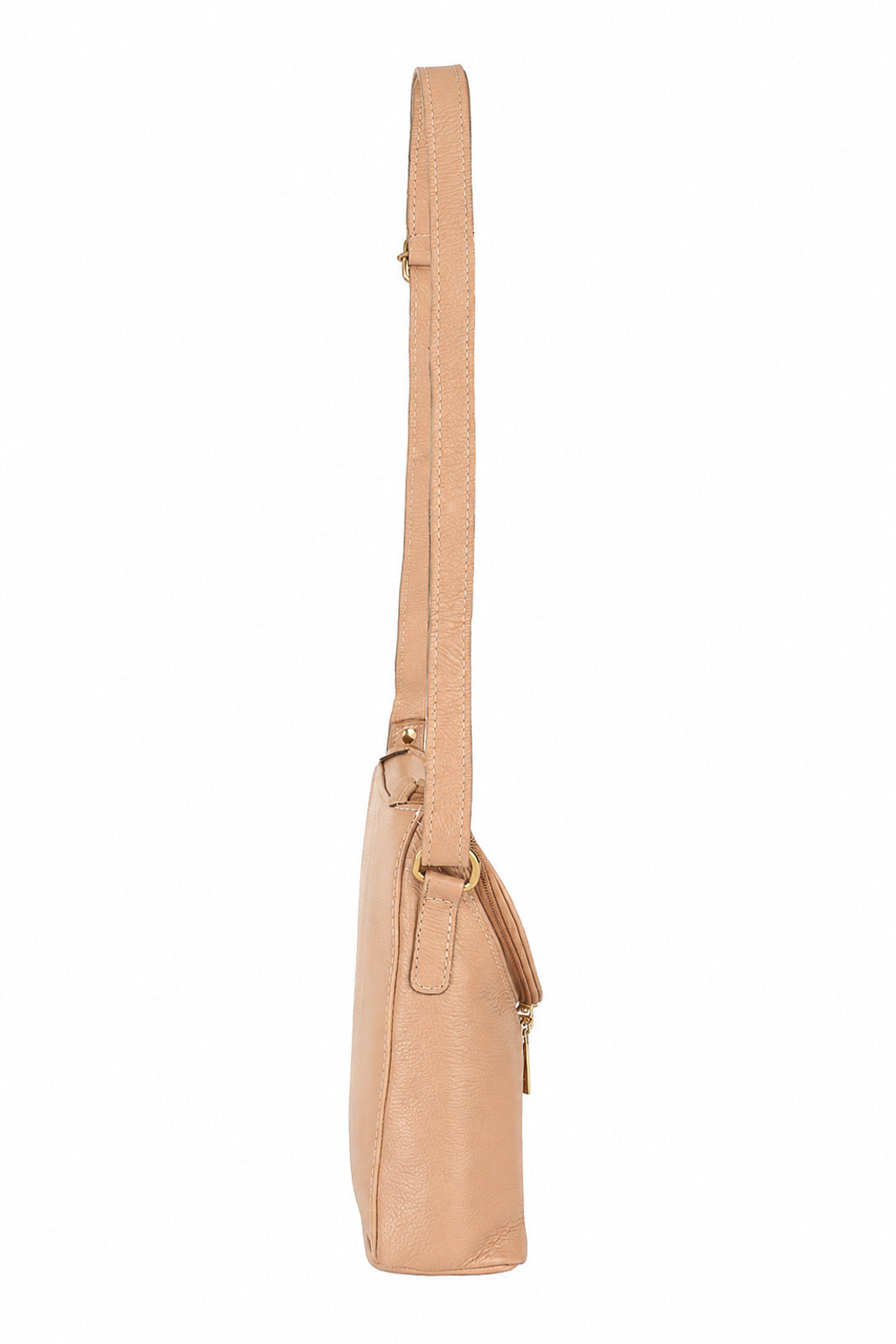 Bolsa tiracolo de couro liso Tereza