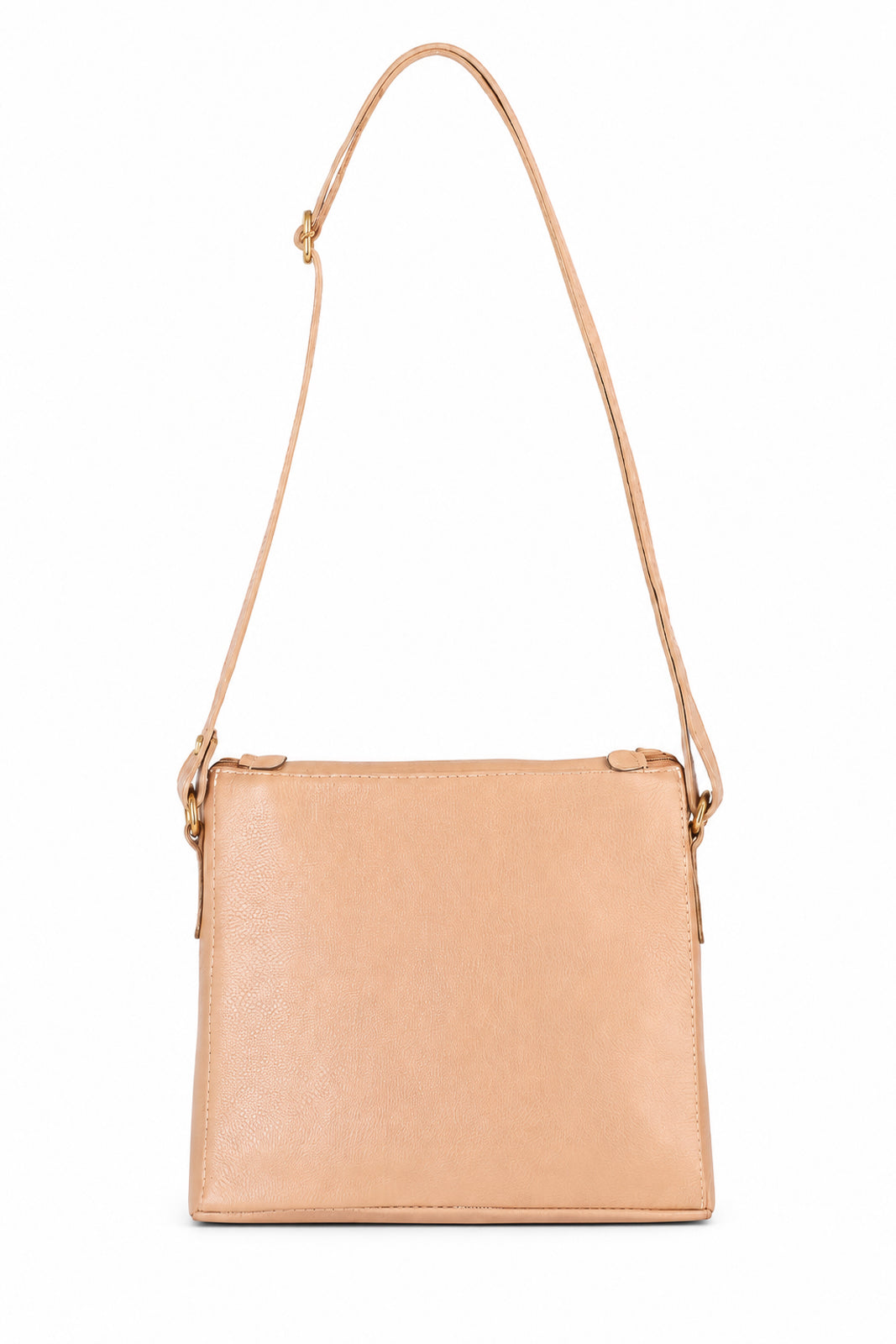 Bolsa tiracolo de couro liso Tereza
