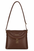 Bolsa tiracolo de couro liso Tereza