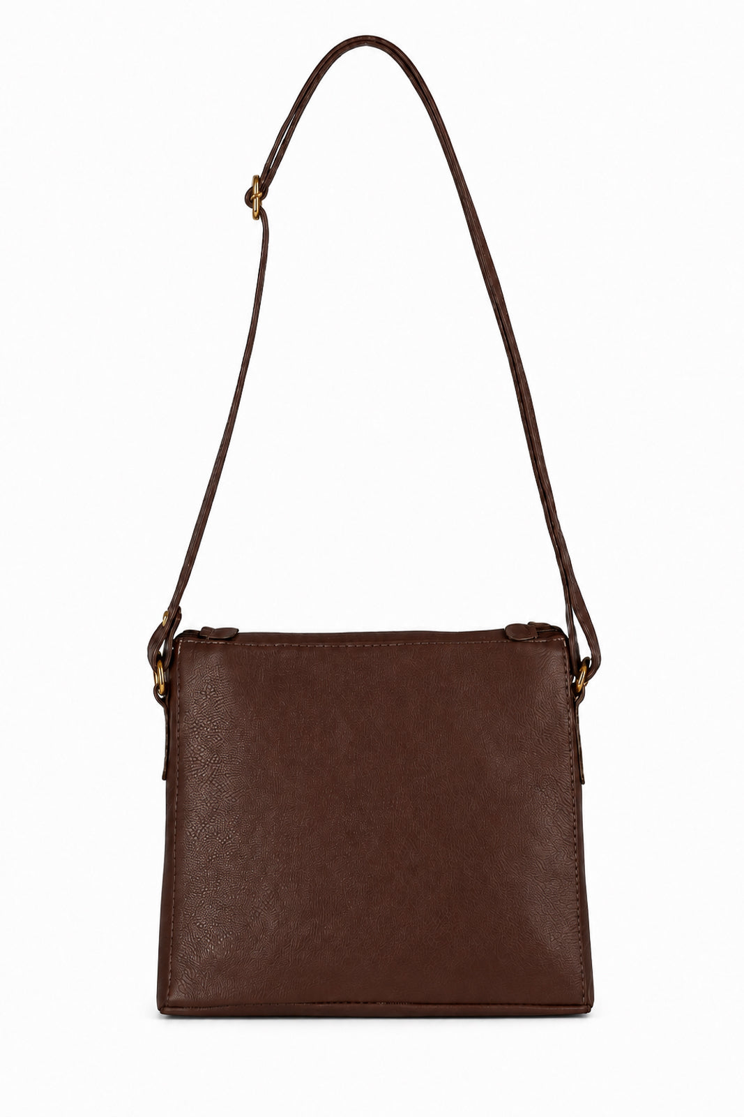 Bolsa tiracolo de couro liso Tereza