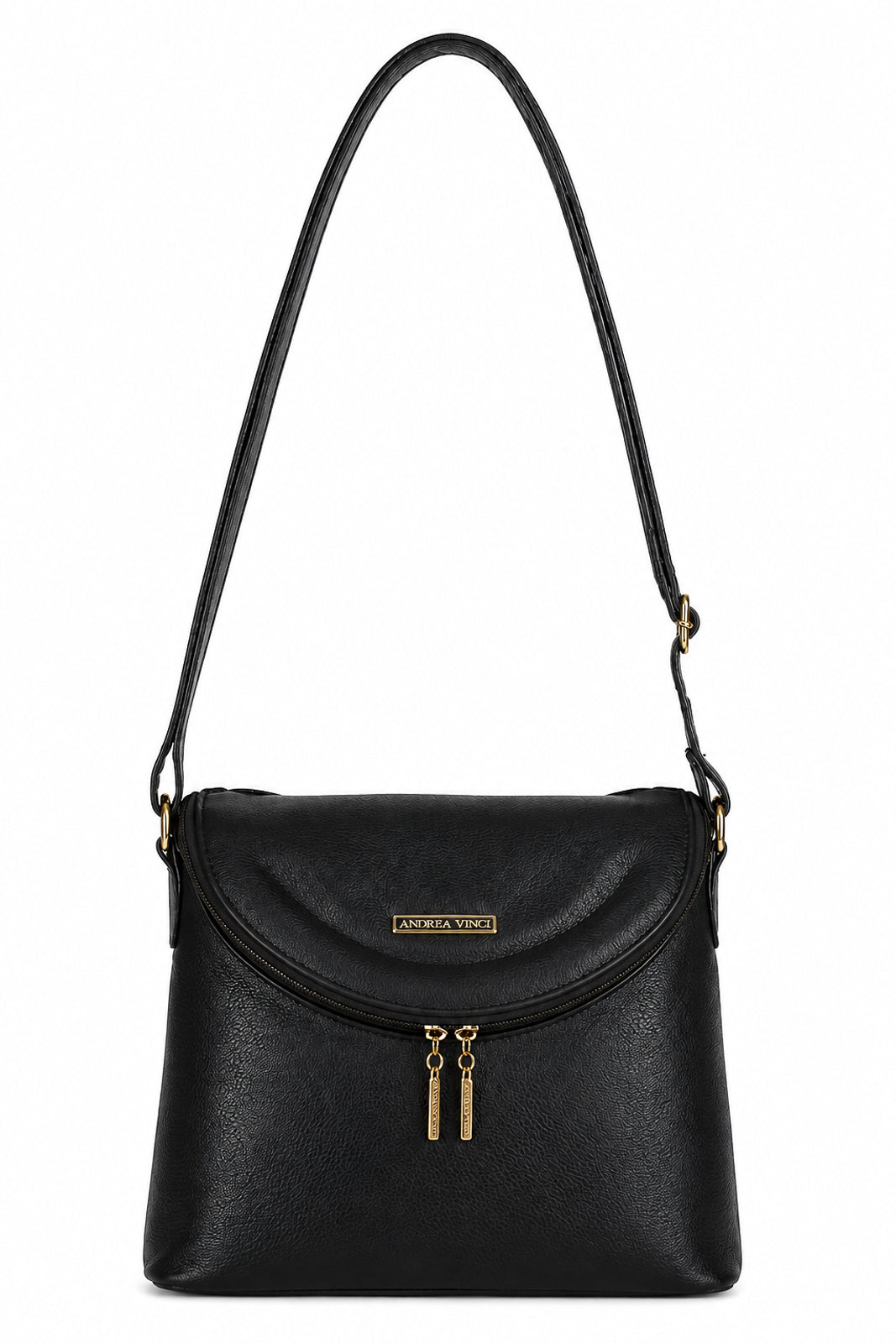 Bolsa tiracolo de couro liso Tereza