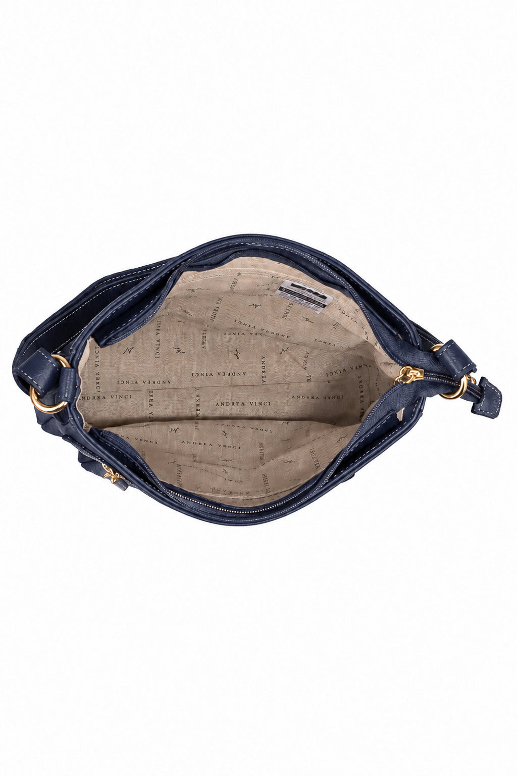Bolsa tiracolo em couro liso Thais na cor azul — Enluaze, foto 2
