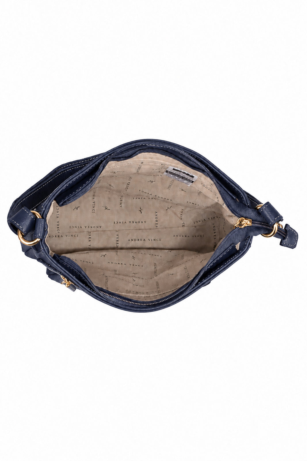 Bolsa tiracolo em couro liso Thais na cor azul — Enluaze, foto 2