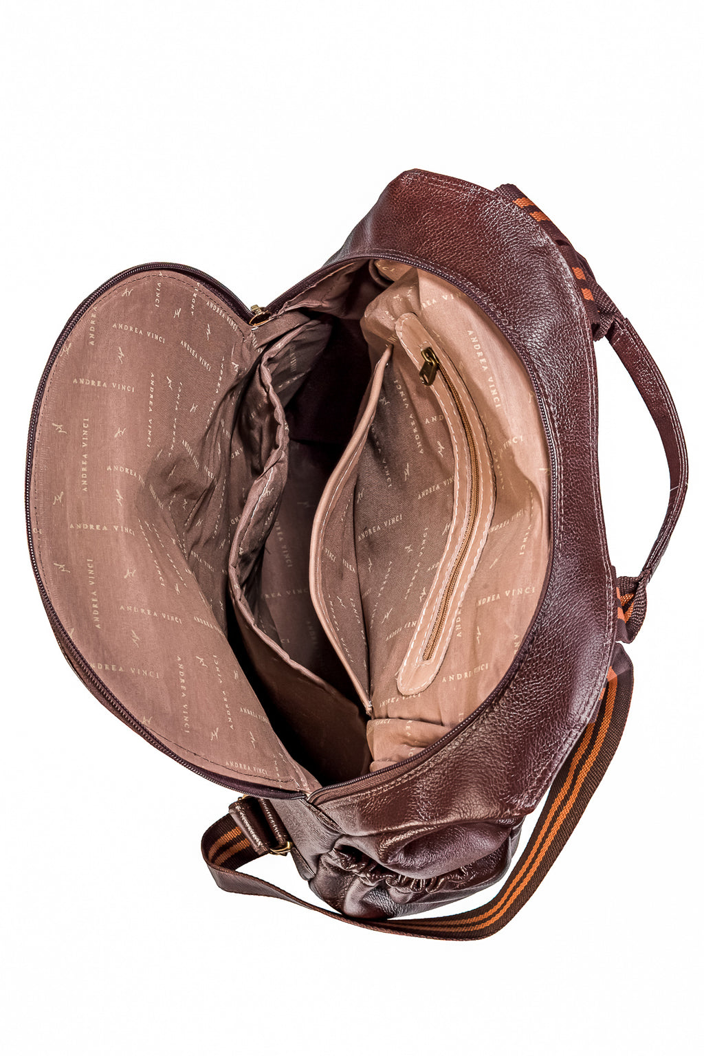 Mochila antifurto grande de couro croco Suzana