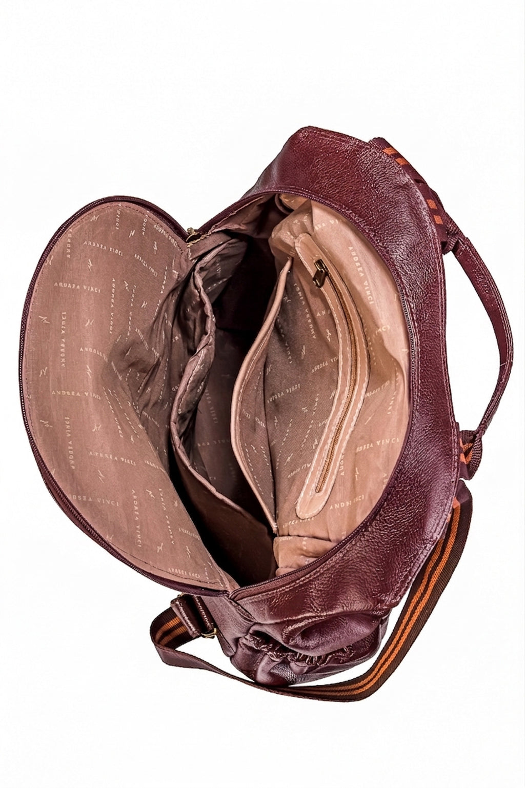 Mochila antifurto grande de couro croco Suzana