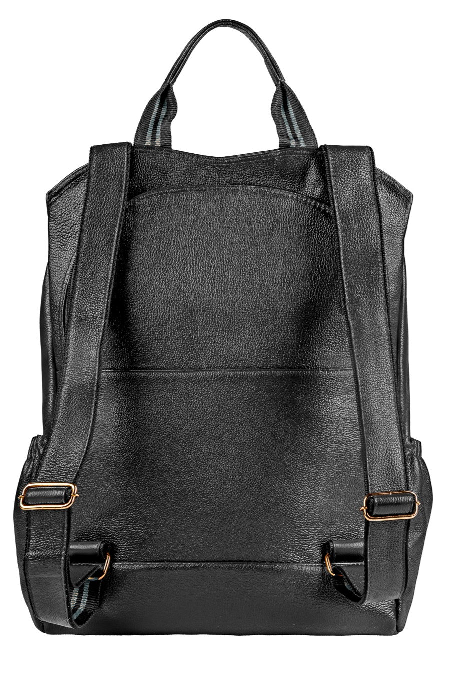 Mochila antifurto grande de couro liso Suzana