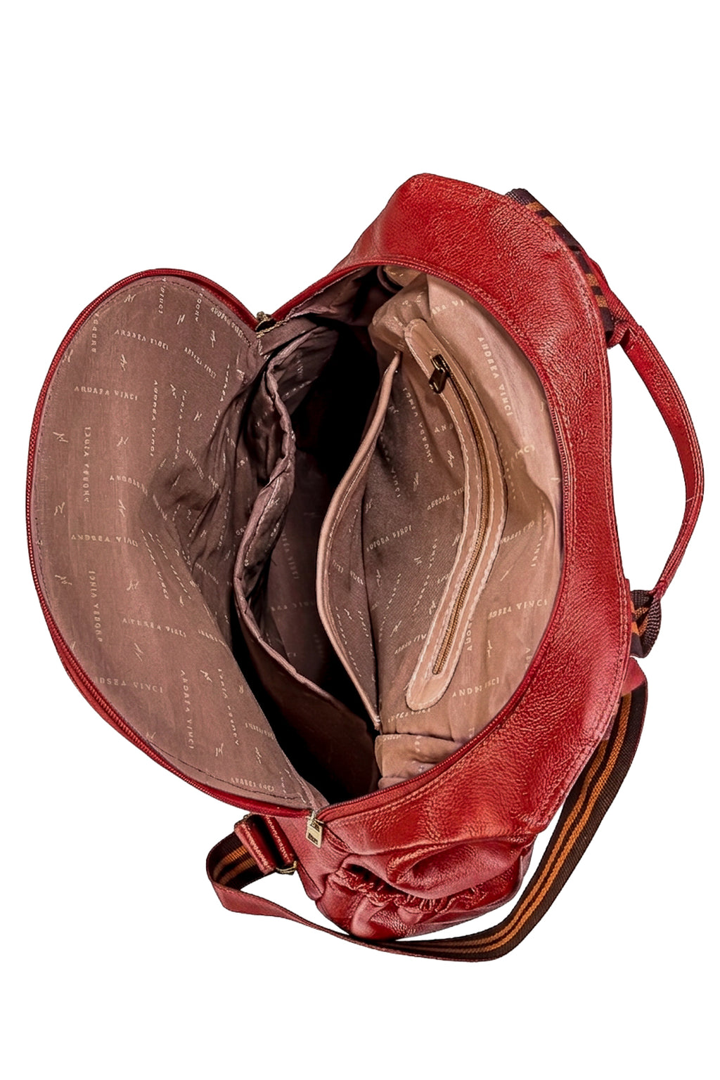 Mochila antifurto grande de couro liso Suzana