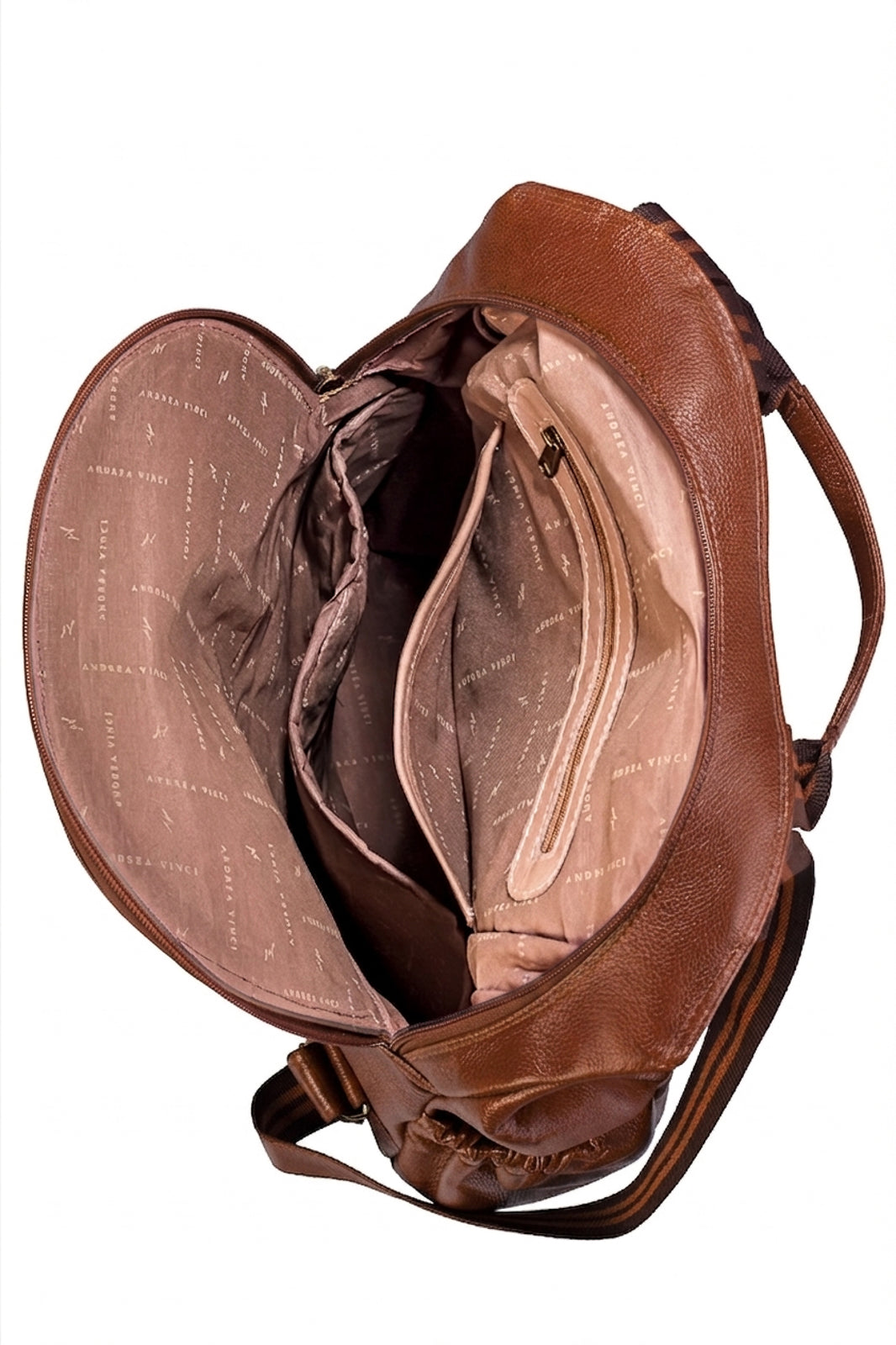 Mochila antifurto grande de couro croco Suzana