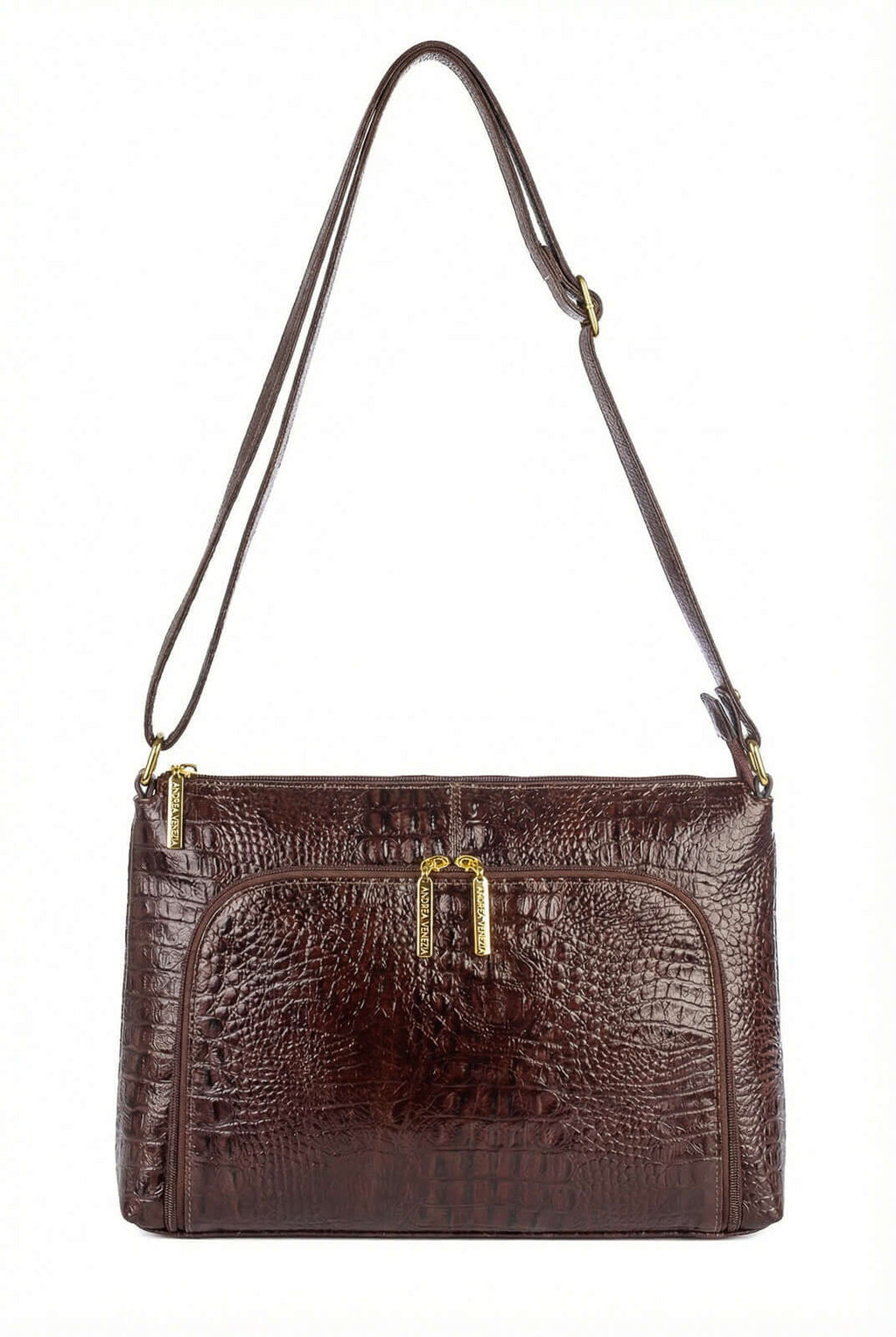 Bolsa de couro croco tiracolo Ninna - Enluaze