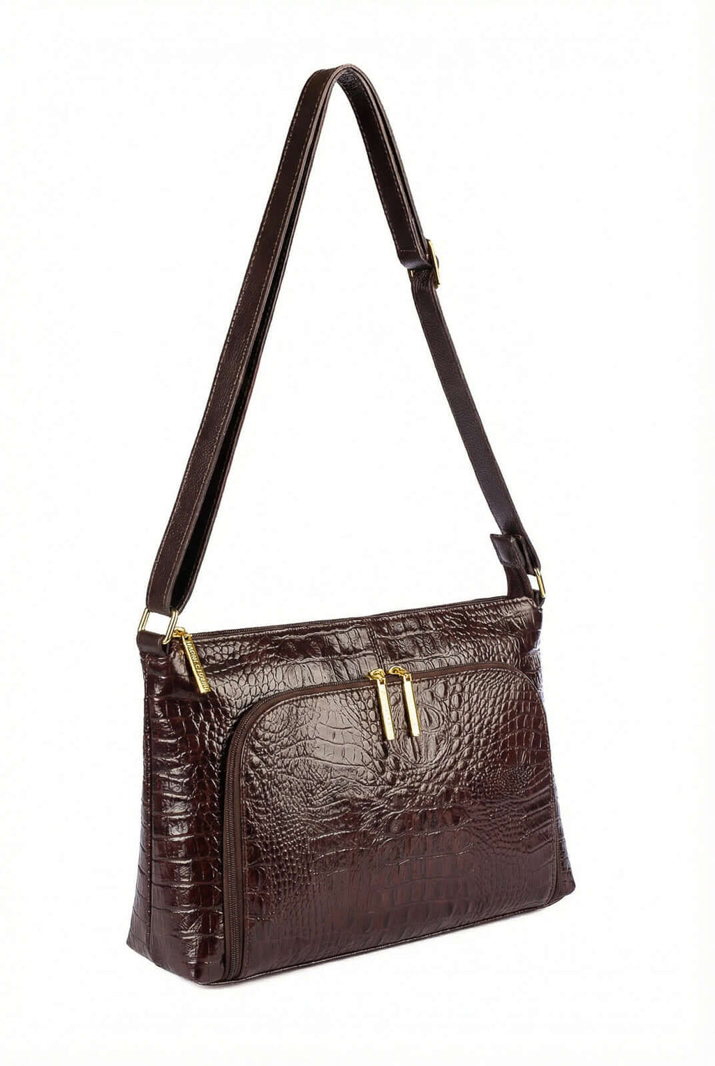 Bolsa de couro croco tiracolo Ninna - Enluaze