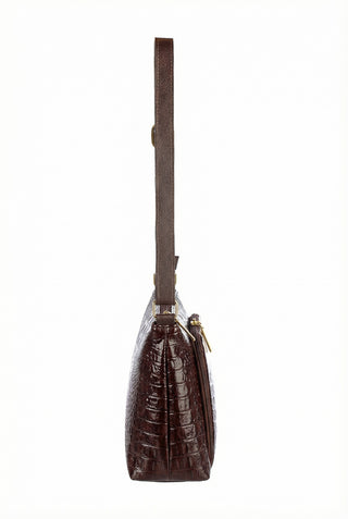 Bolsa de couro croco tiracolo Ninna