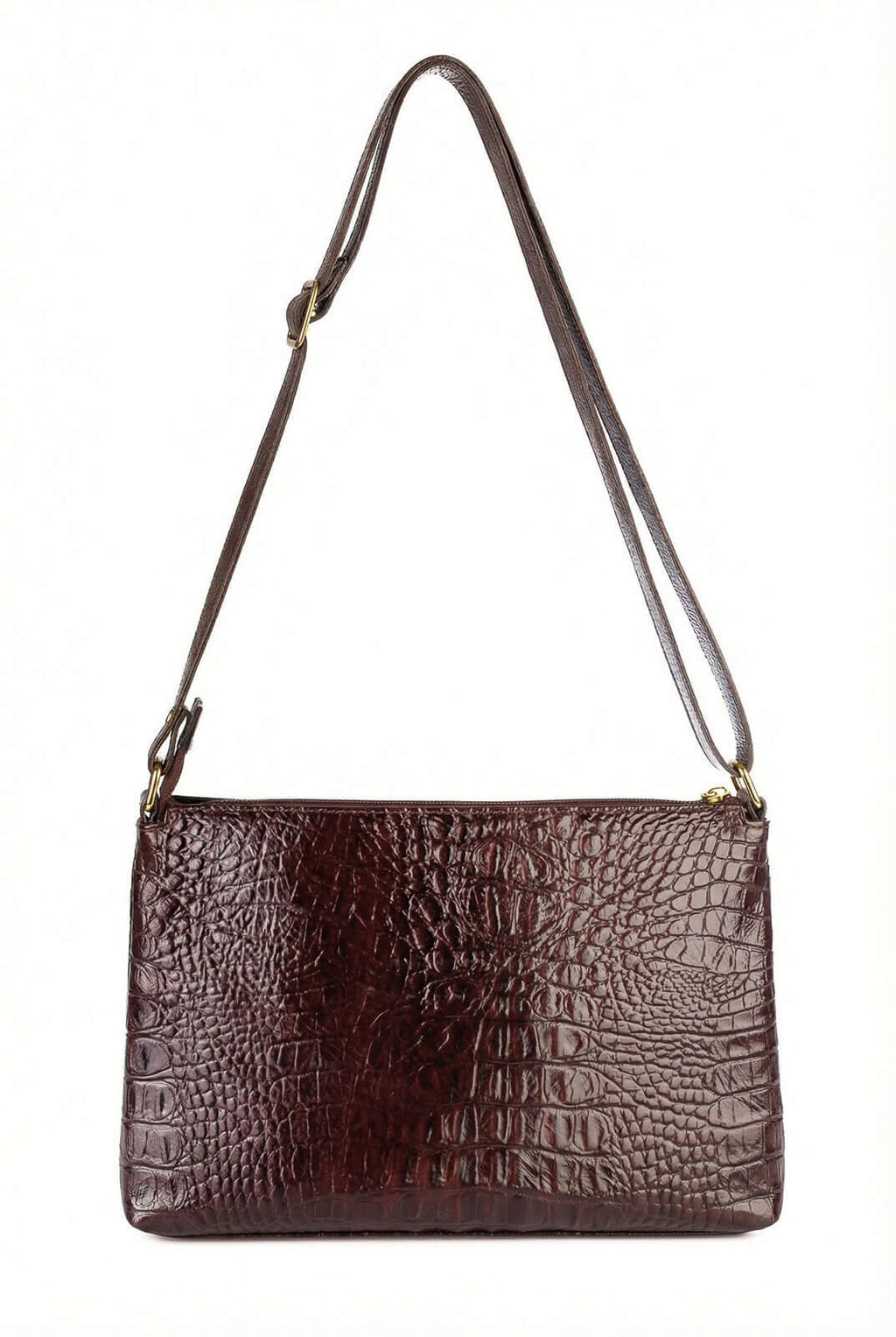 Bolsa de couro croco tiracolo Ninna - Enluaze