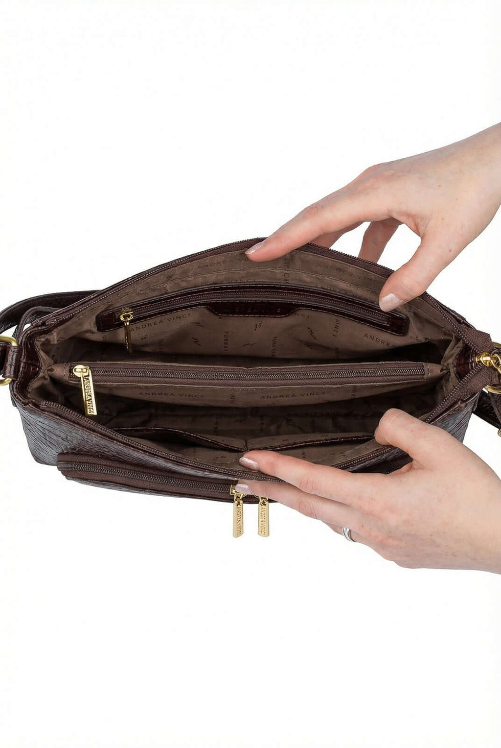 Bolsa de couro croco tiracolo Ninna - Enluaze