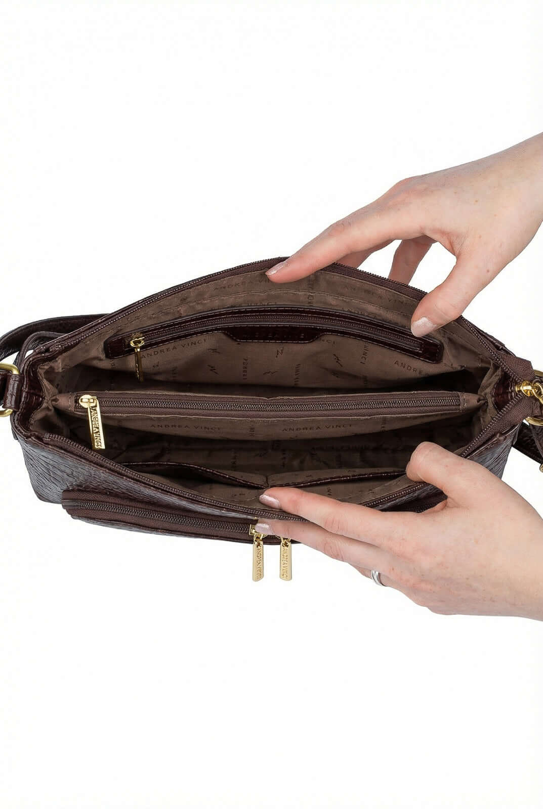 Bolsa de couro croco tiracolo Ninna - Enluaze