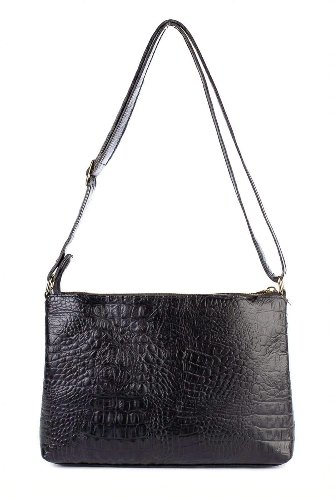 Bolsa de couro croco tiracolo Ninna - Enluaze