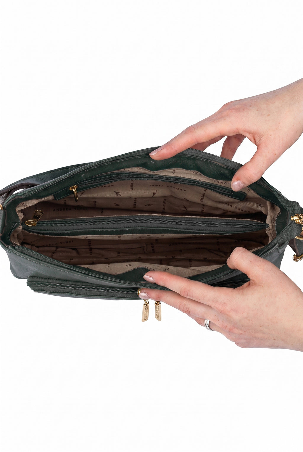Bolsa de couro liso tiracolo Ninna