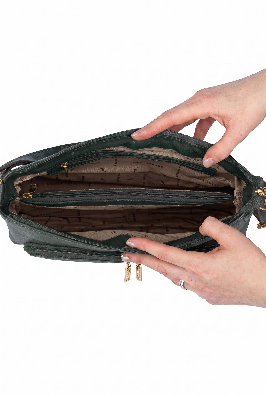 Bolsa de couro liso tiracolo Ninna