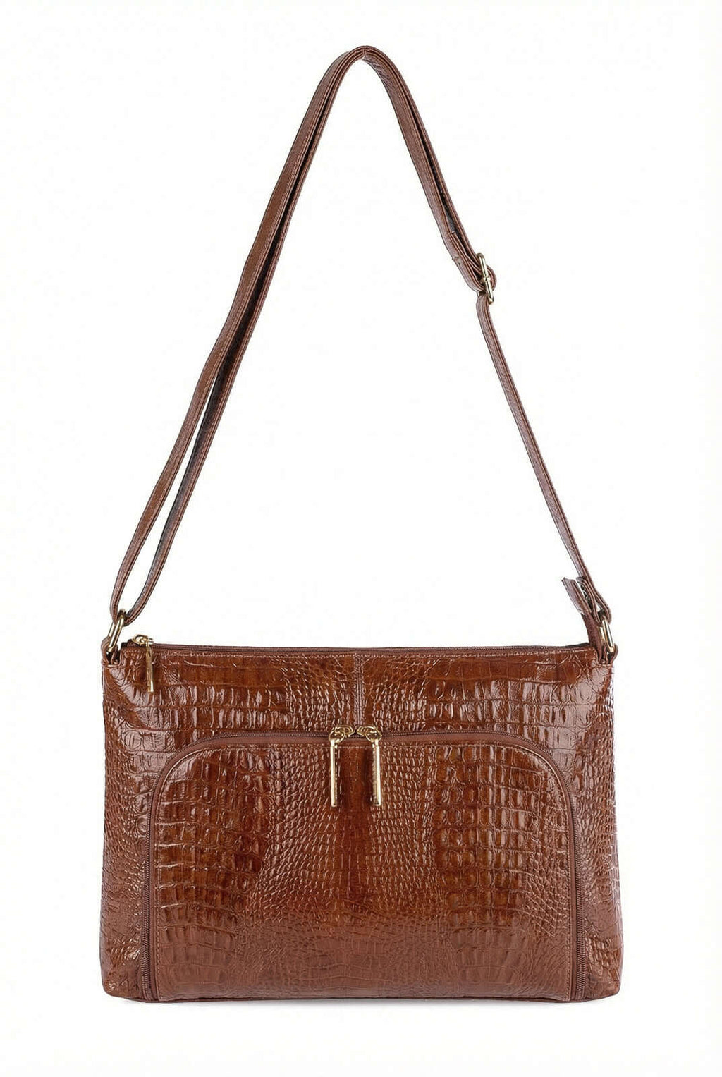 Bolsa de couro croco tiracolo Ninna - Enluaze