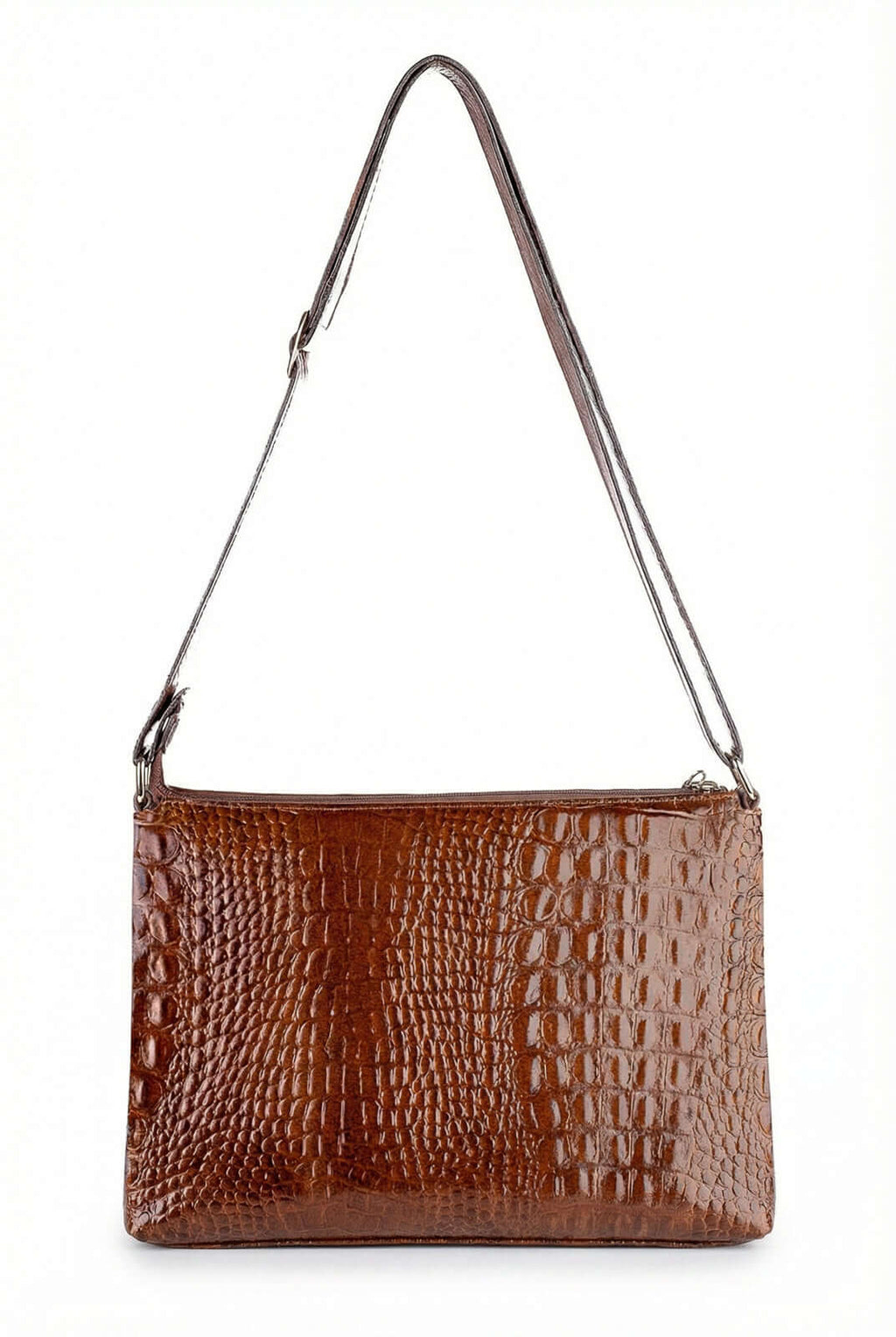 Bolsa de couro croco tiracolo Ninna - Enluaze