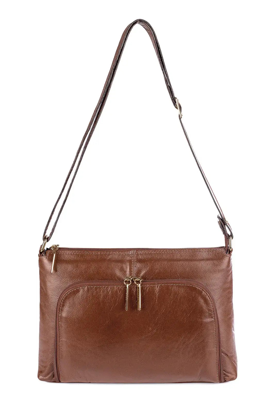 Bolsa de couro liso tiracolo Ninna - Enluaze