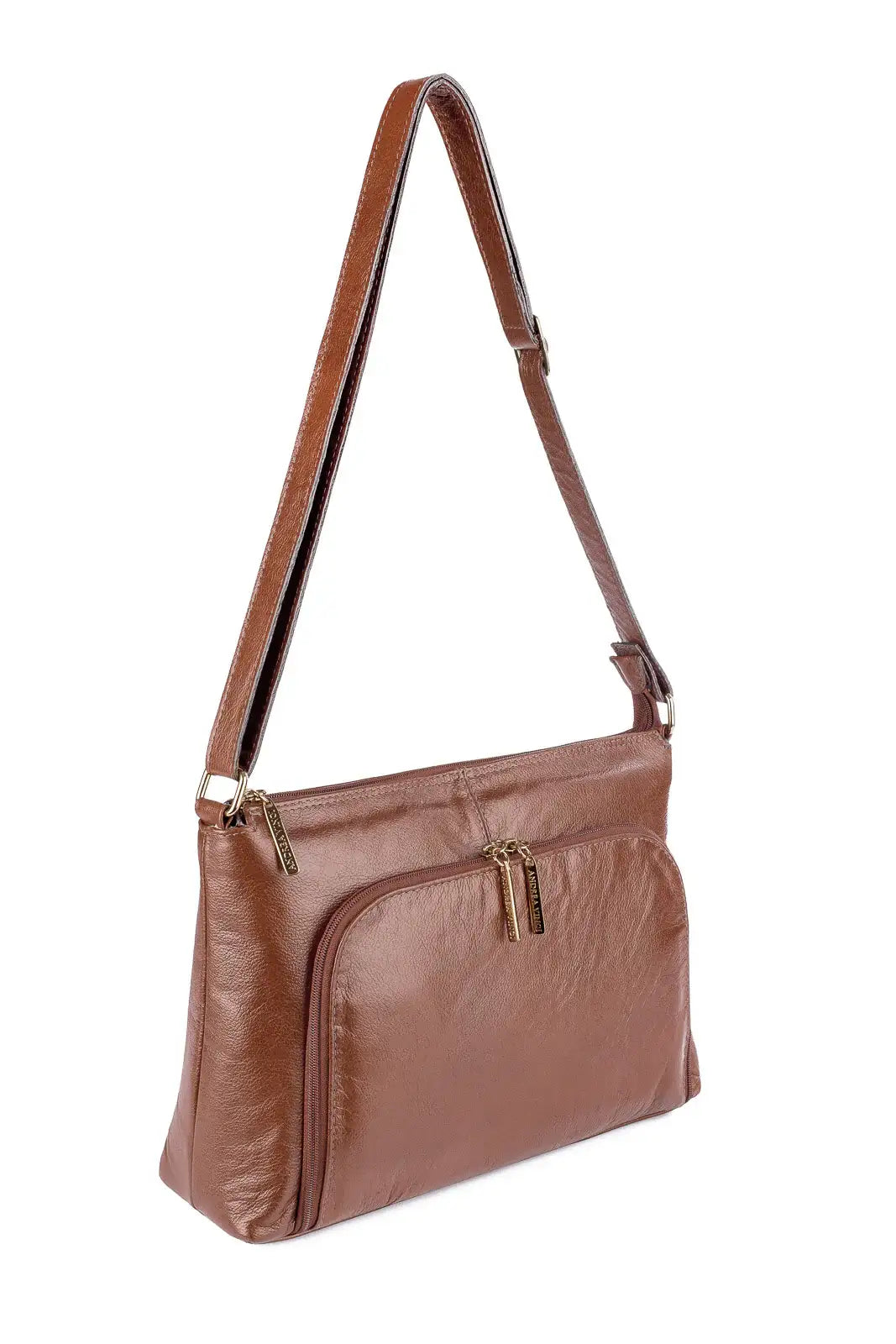 Bolsa de couro liso tiracolo Ninna - Enluaze