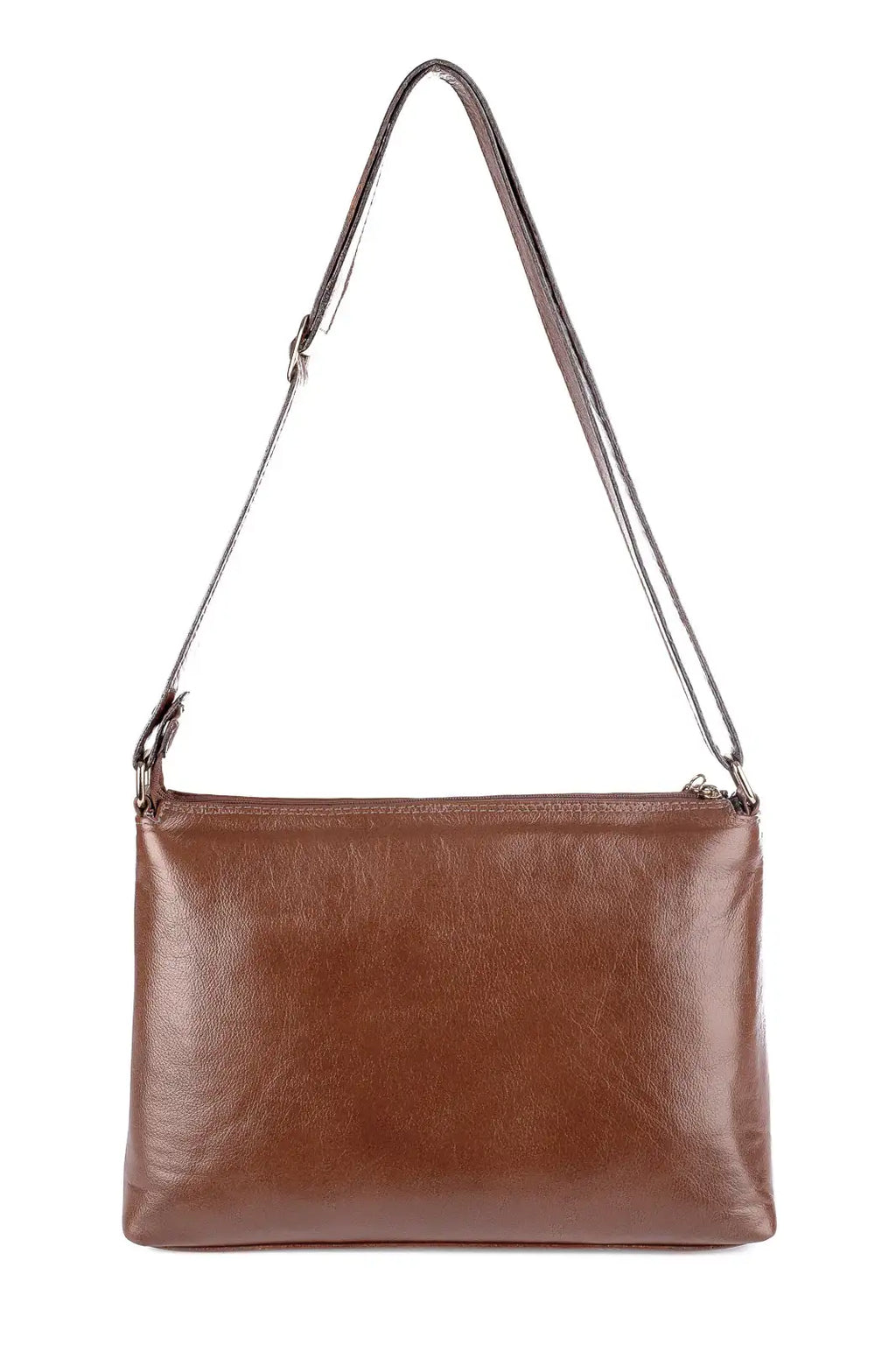 Bolsa de couro liso tiracolo Ninna - Enluaze