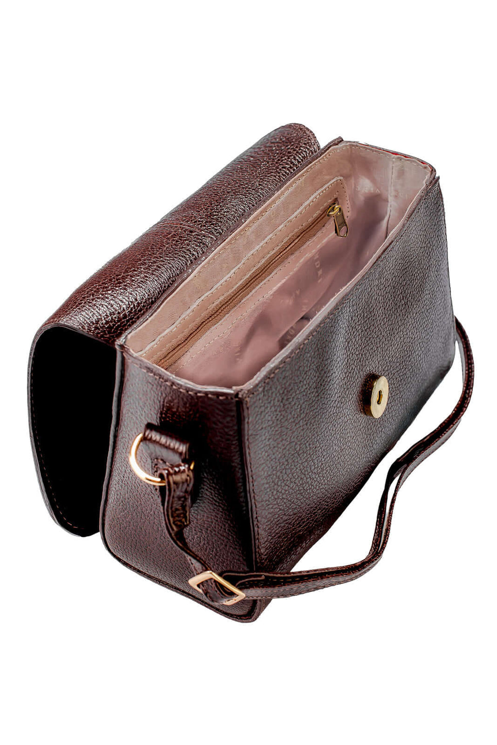 Mini bolsa transversal de couro croco Josi - Enluaze