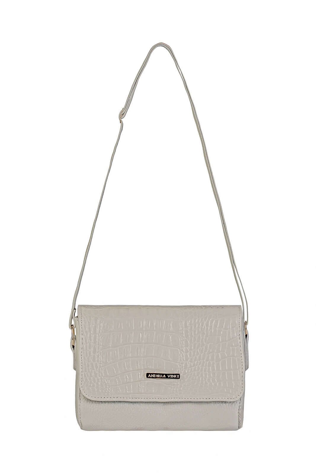 Mini bolsa transversal de couro croco Josi - Enluaze