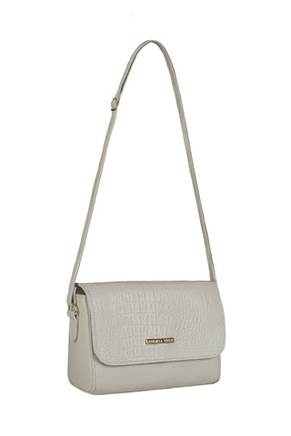 Mini bolsa transversal de couro croco Josi