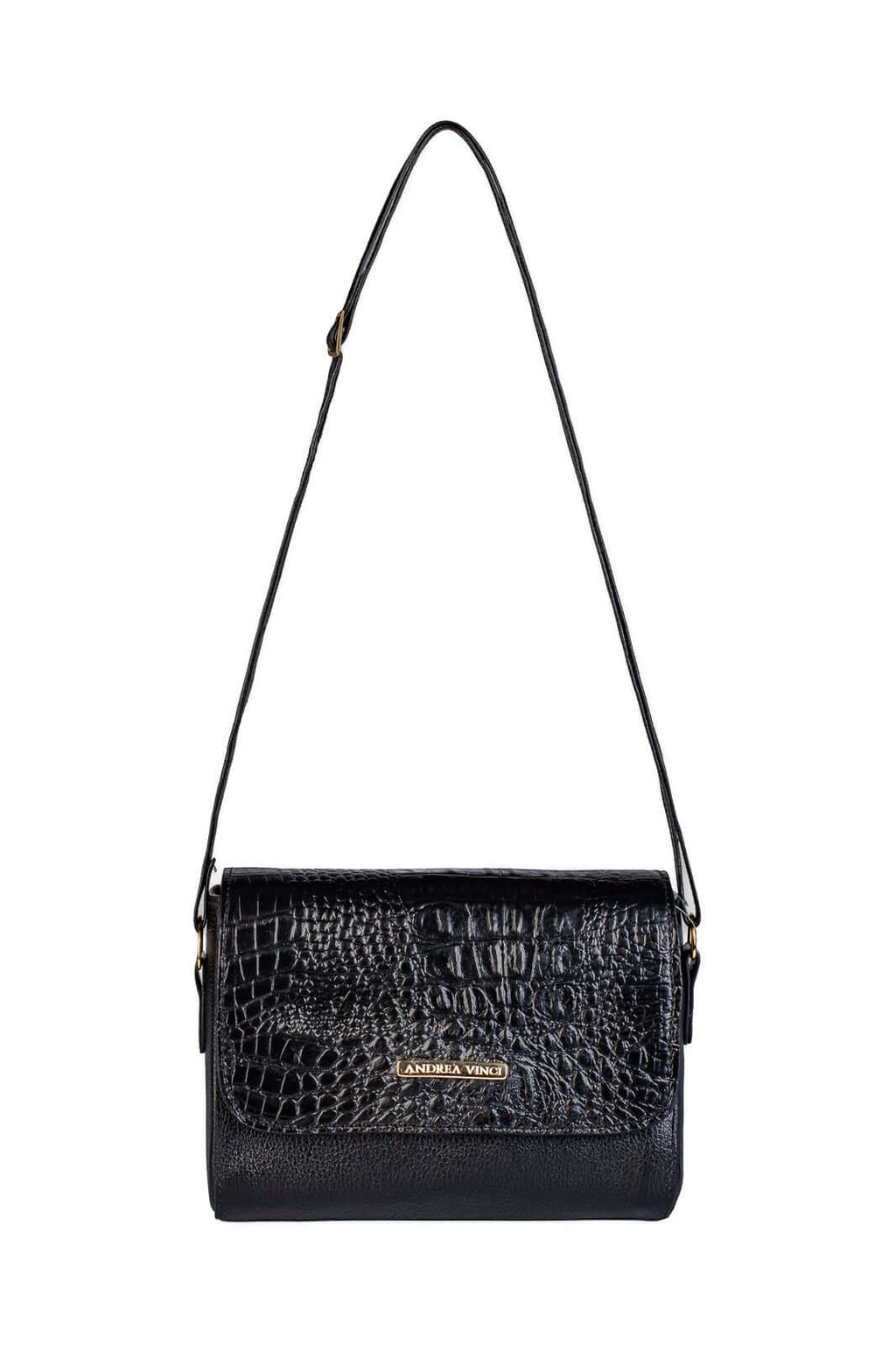 Mini bolsa transversal de couro croco Josi - Enluaze