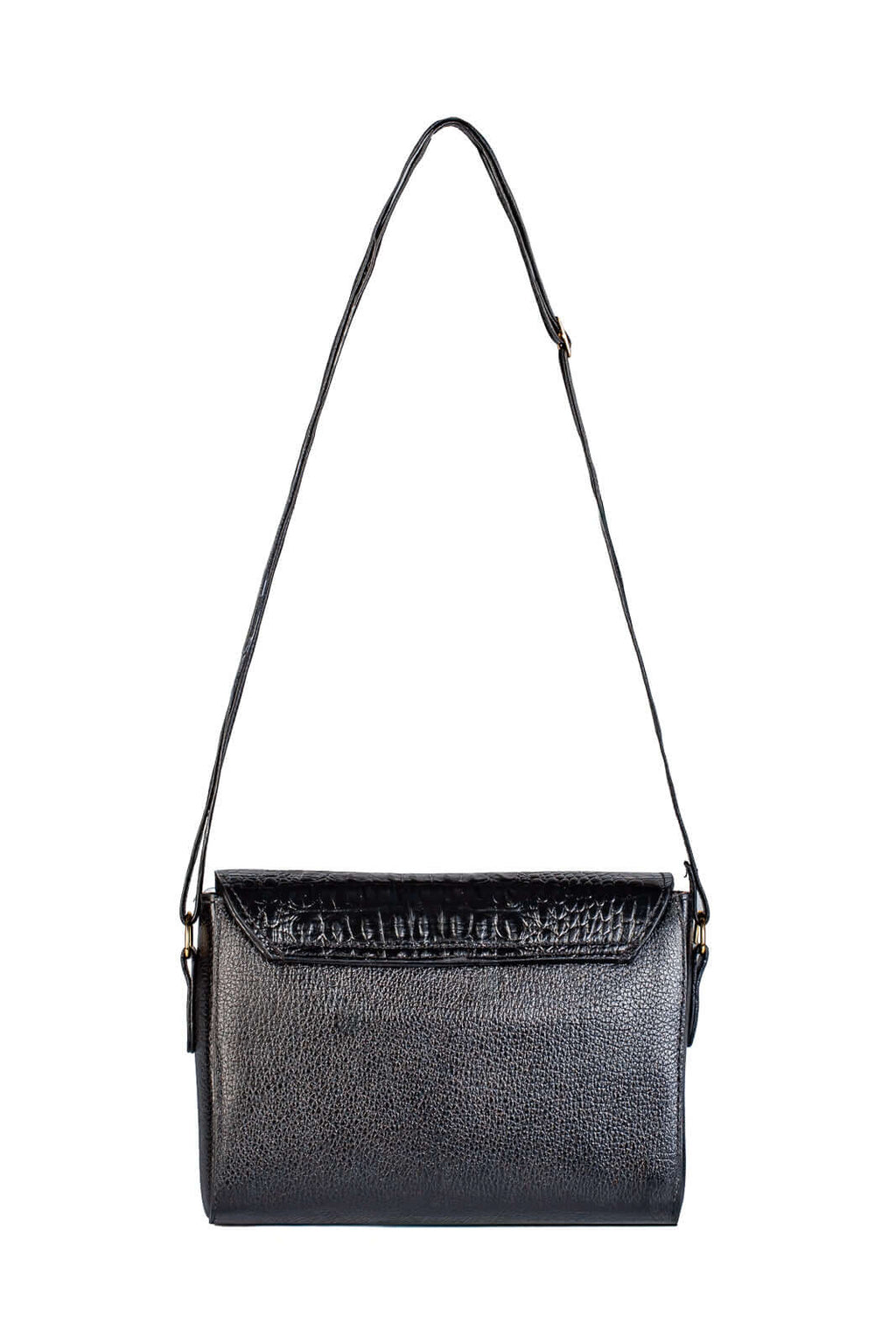 Mini bolsa transversal de couro croco Josi - Enluaze