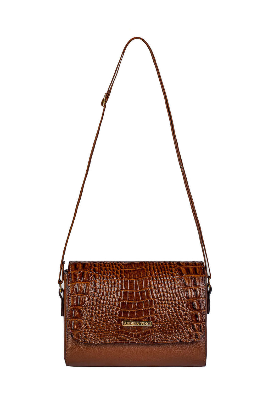 Mini bolsa transversal de couro croco Josi - Enluaze