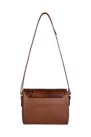 Mini bolsa transversal de couro croco Josi