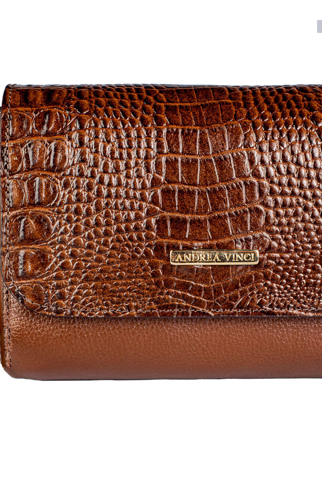 Mini bolsa transversal de couro croco Josi - Enluaze