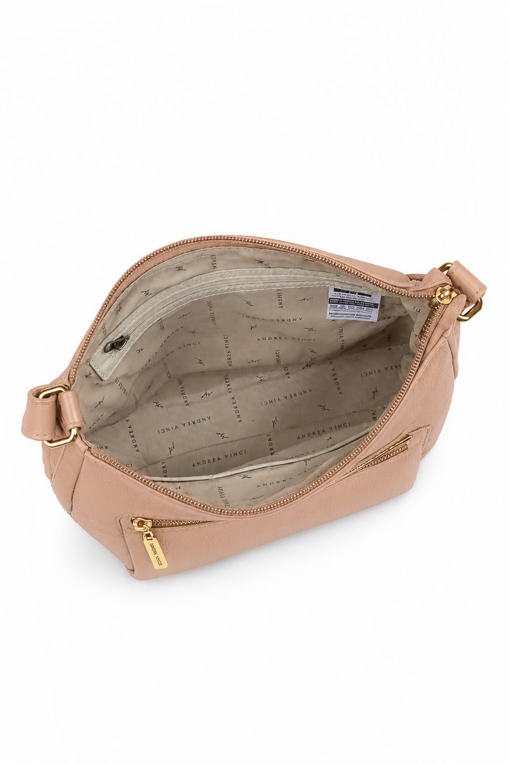 Bolsa tiracolo em couro liso Denise na cor bege — Enluaze, foto 3
