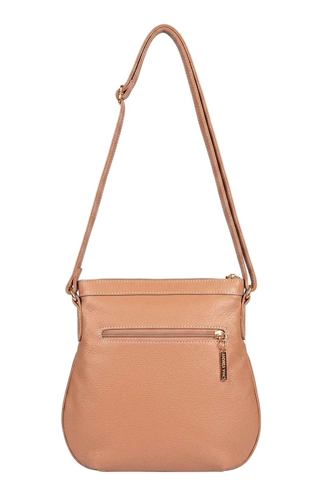 Bolsa tiracolo de couro liso Elis