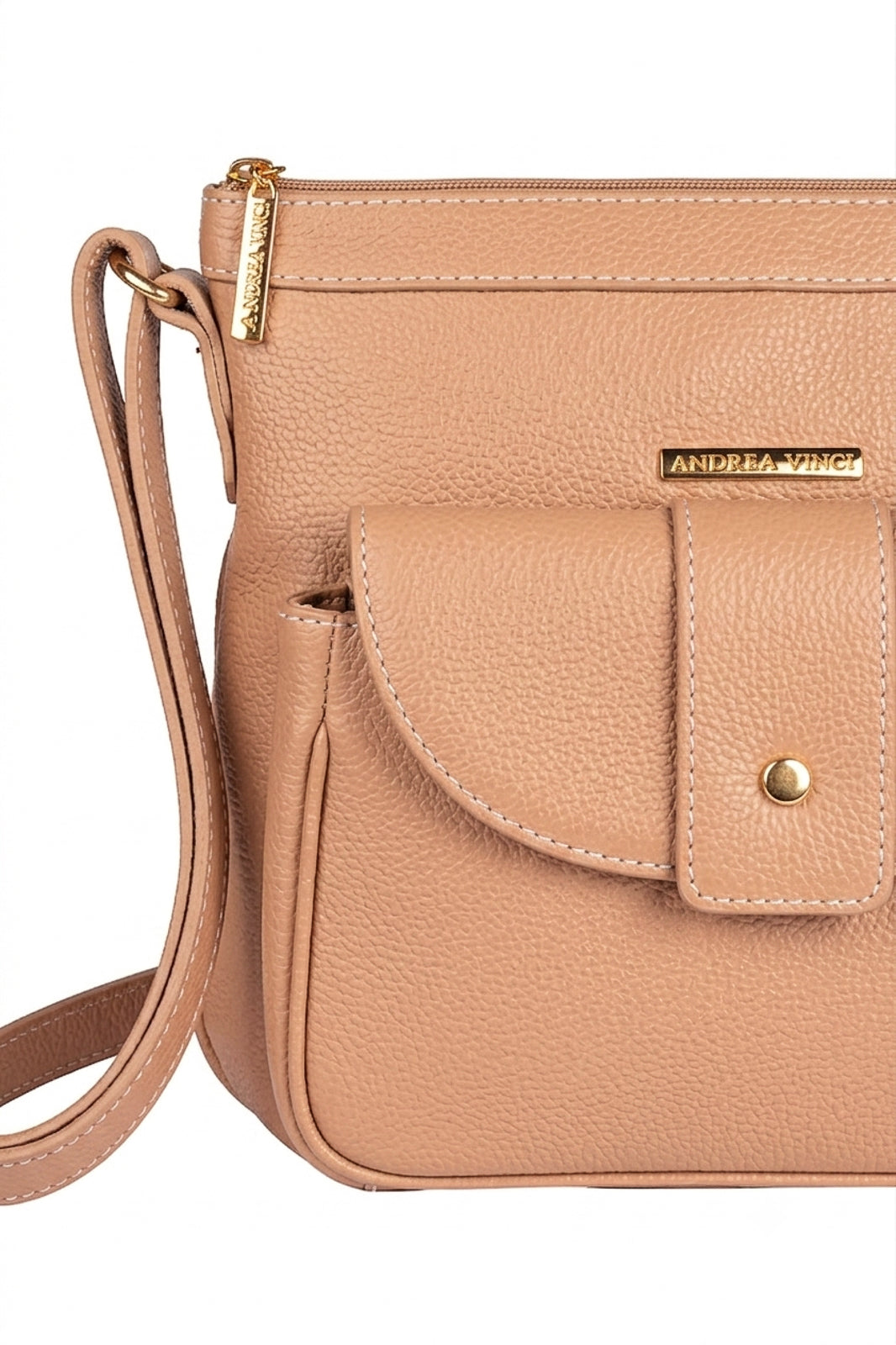 Bolsa tiracolo de couro liso Elis