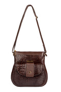 Bolsa tiracolo de couro croco Elis
