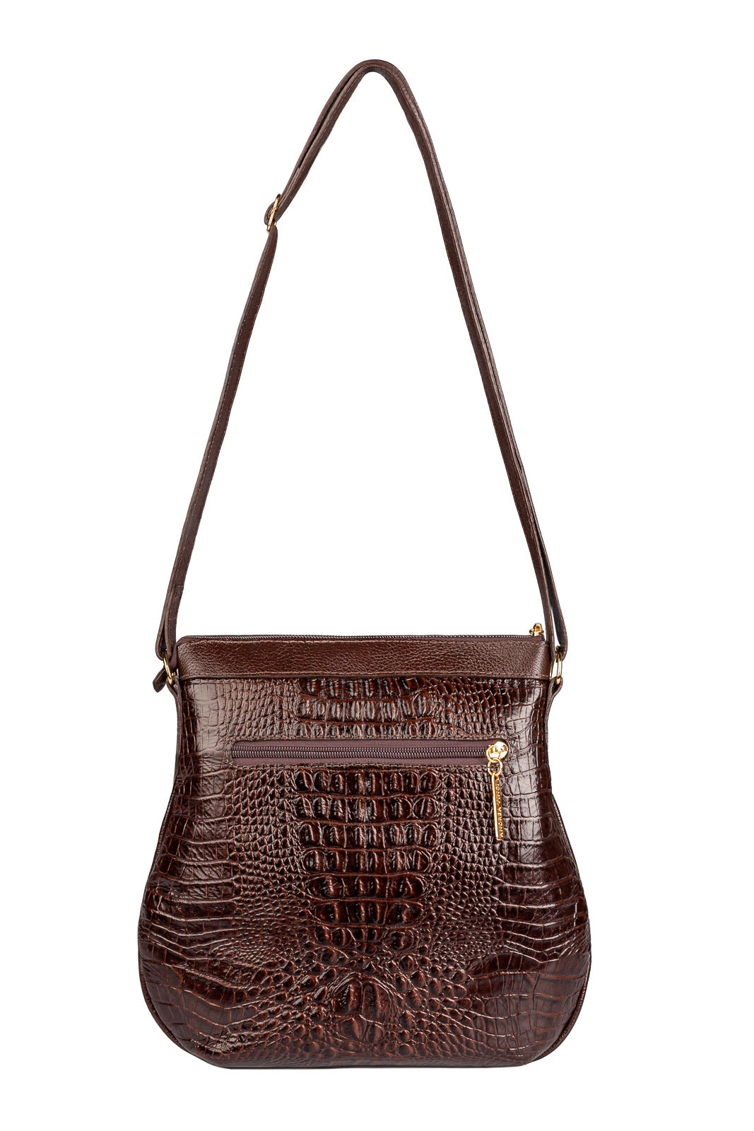 Bolsa tiracolo de couro croco Elis