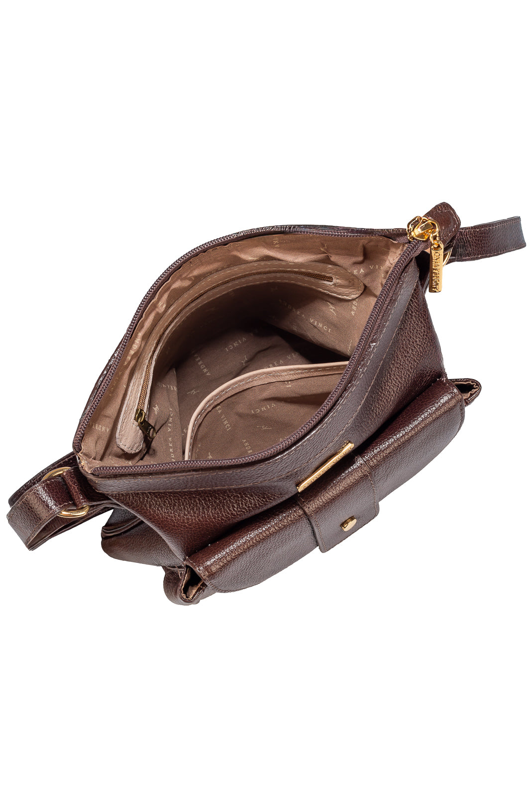 Bolsa tiracolo de couro liso Elis