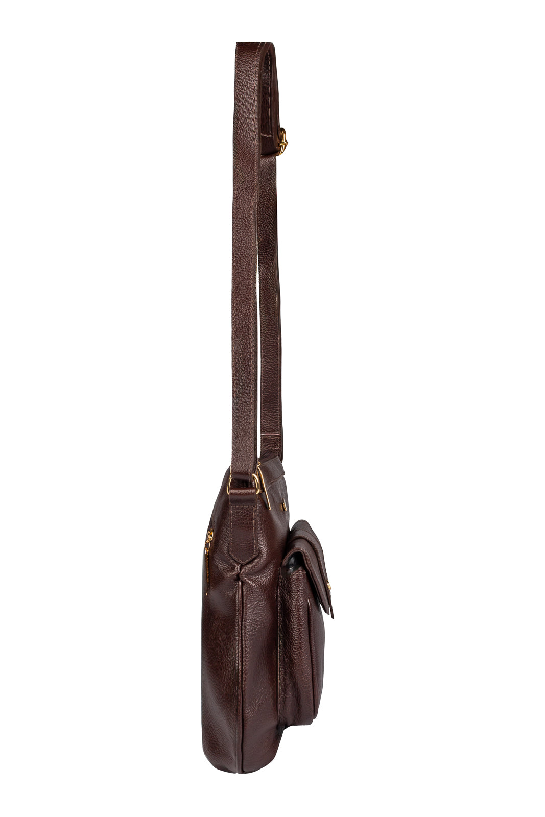 Bolsa tiracolo de couro liso Elis